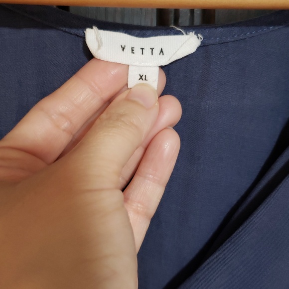 Vetta Button-up Midi Dress, Color "Washed Navy", Sixe XL - Picture 5 of 11